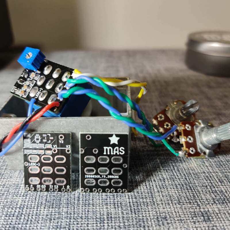 StompFuzz - ridiculously tiny switch-mounted Fuzz Pedal PCB